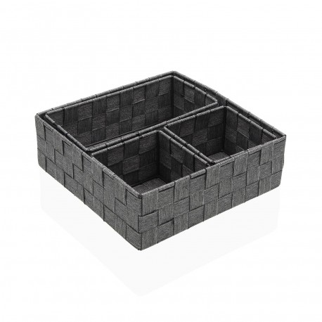 SET OF 4 GREY BASKETS