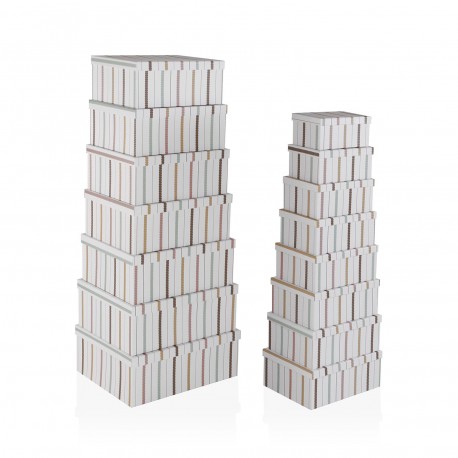 SET OF 15 "FLINT" CARDBOARD BOXES