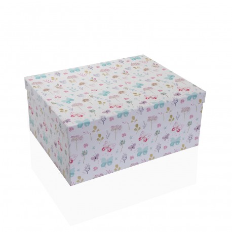 SET OF 10 "FLOWERS" CARDBOARD BOXES