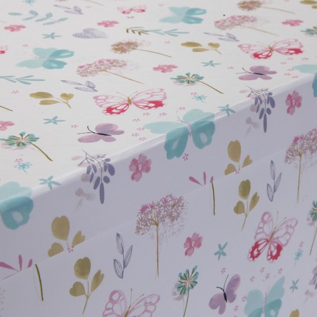 SET OF 10 "FLOWERS" CARDBOARD BOXES