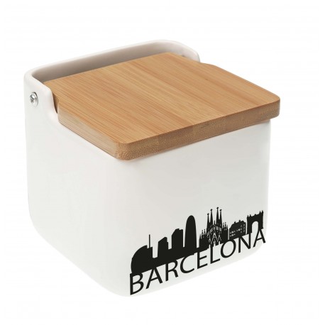 BARCELONA SALT BOWL WITH BAMBOO LID