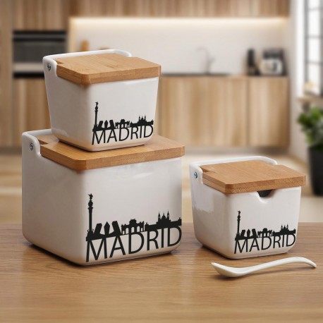 MADRID BAMBOO LID SUGAR BOWL