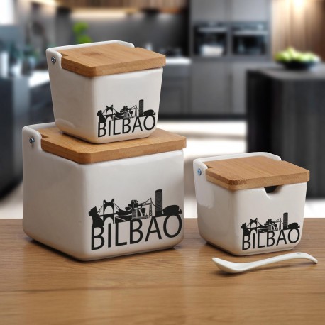 BILBAO SALT BOWL WITH BAMBOO LID