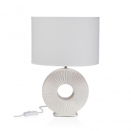 WHITE AGERA CERAMIC TABLE LAMP