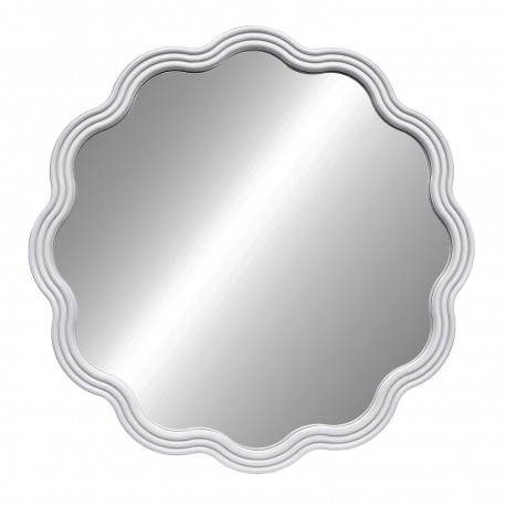 ROUND WHITE WAVE MIRROR
