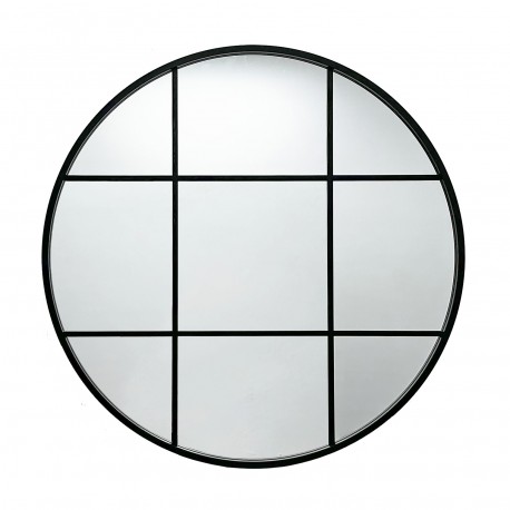 ROUND BLACK WINDOW MIRROR