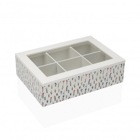 BLUME 6-COMPARTMENT WOODEN TEA BOX