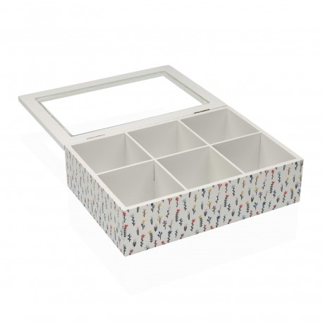 BLUME 6-COMPARTMENT WOODEN TEA BOX