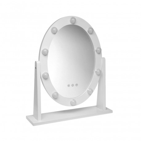 OVAL GLAM MIRROR WITH LIGHTS