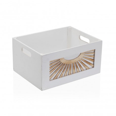 SET OF 3 WHITE WOOD BOXES ADDA