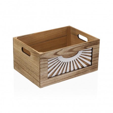 SET OF 3 BROWN WOOD BOXES ADDA