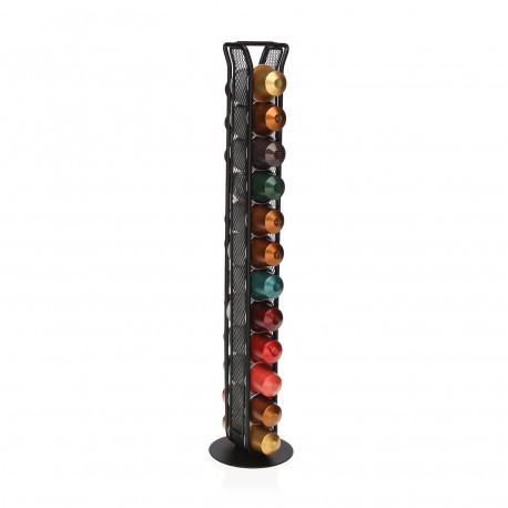 BLACK NESPRESSO COFFEE CAPSULE HOLDER 24PC