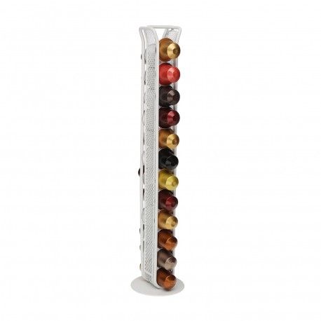 WHITE NESPRESSO COFFEE CAPSULE HOLDER 24PC