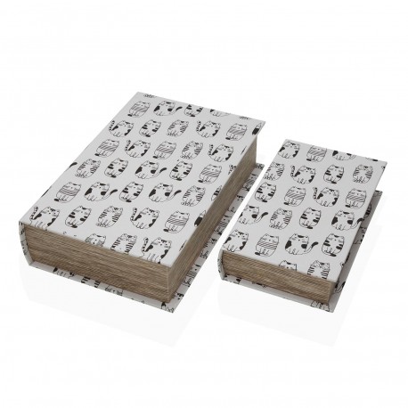 SET OF 2 DECORATIVE BOOKS "GATTO"
