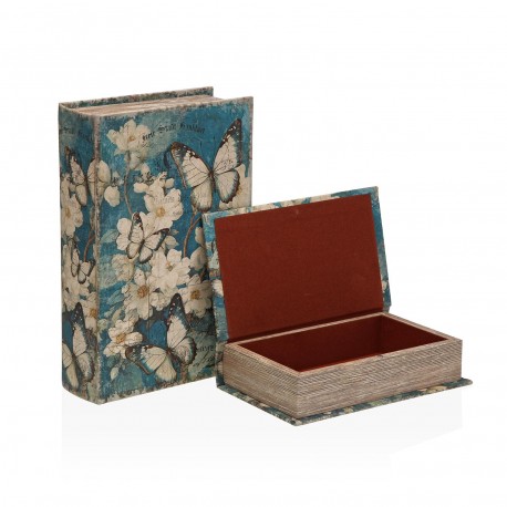 SET OF 2 DECORATIVE BOOKS "FLORAL"