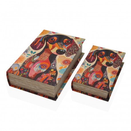 SET OF 2 DECORATIVE BOOKS "TECKEL"