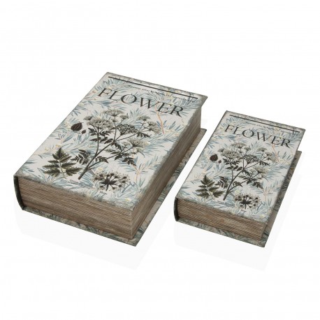 SET OF 2 DECORATIVE BOOKS "SPRING BEGINS"