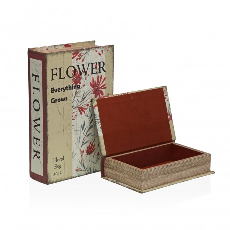 SET OF 2 DECORATIVE BOOKS "FLOWER ELEGANCE"