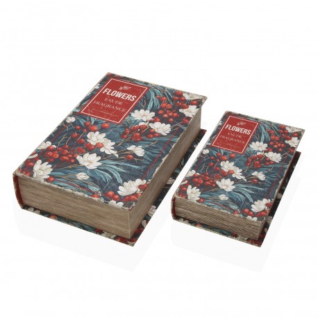 SET OF 2 DECORATIVE BOOKS "FLOWER FRAGRANCE"