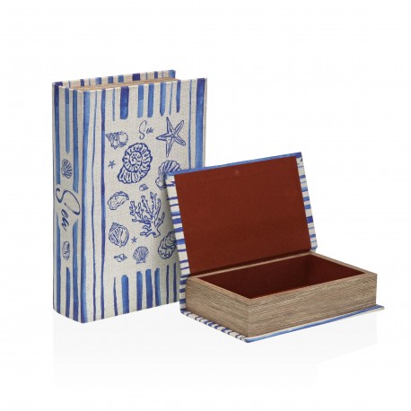 SET OF 2 DECORATIVE BOOKS "SEA"