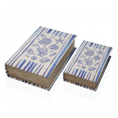 SET OF 2 DECORATIVE BOOKS "SEA"