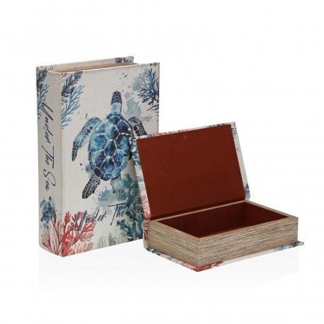 SET OF 2 DECORATIVE BOOKS "UNDER THE SEA"