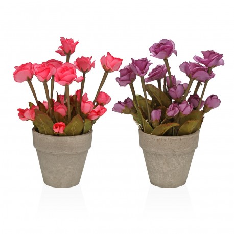 SET OF TWO DECORATIVE PLANTS 27CM