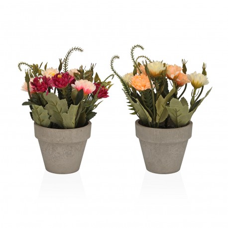 DECORATIVE POT WITH CARNATIONS 26CM