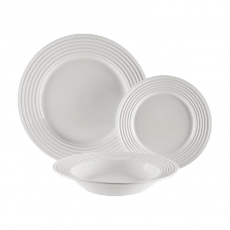 18-PIECE DINNER SET CIRCLE RELIEF