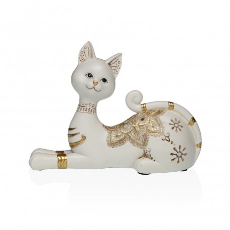 WHITE CAT FIGURE 20X14.5CM