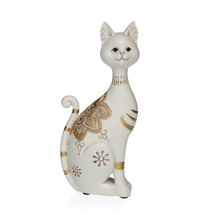 WHITE CAT FIGURE 10.5X24CM