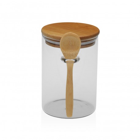 BOROSILICATE JAR WITH SPOON 400ML