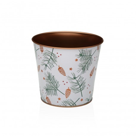 YULE SMALL METAL FLOWERPOT