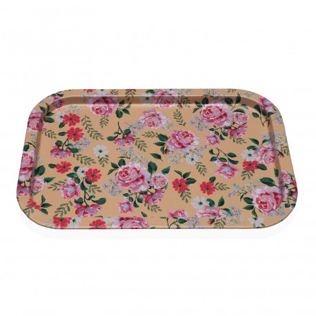 YELLOW FLOWER METAL PLATTER