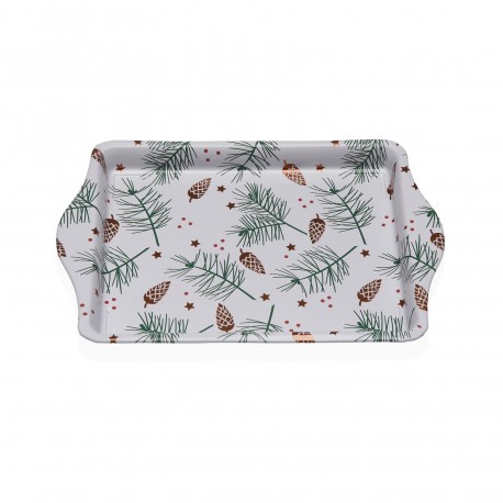 YULE METAL PLATTER WITH HANDLES