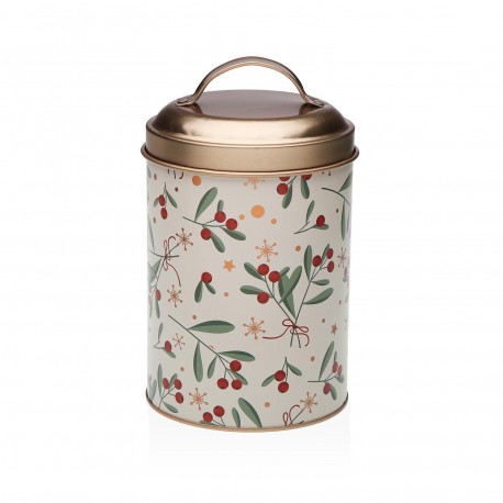 BERRY LIDDED METAL JAR