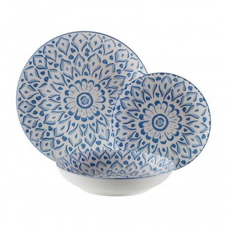18-PIECE "LOLA" BLUE DINNER SET