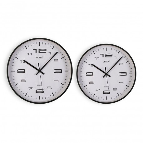 BLACK WALL CLOCK 25CM