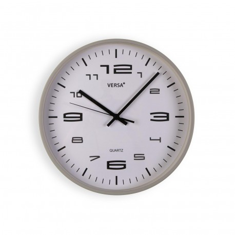 LIGHT GREY WALL CLOCK 25CM