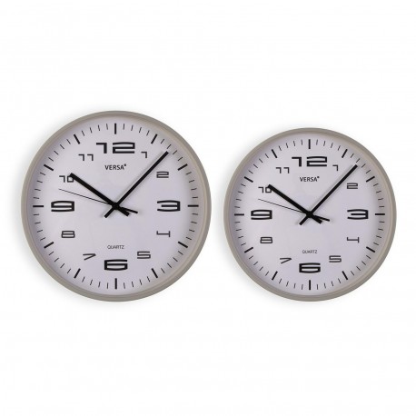 LIGHT GREY WALL CLOCK 25CM