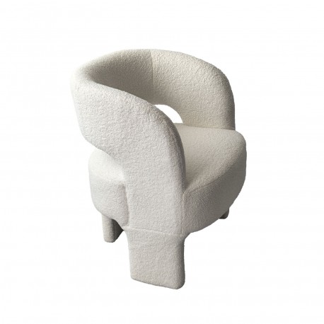 NASSER WHITE SHEEPSKIN ARMCHAIR