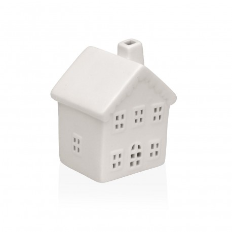 WHITE LED CERAMIC HOUSE FIGURE