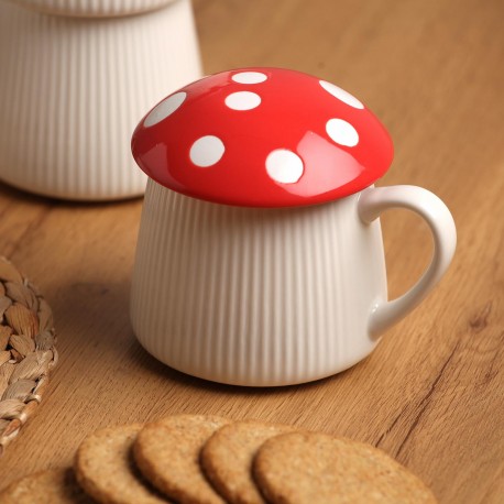 RED MUSHROOM LID CUP