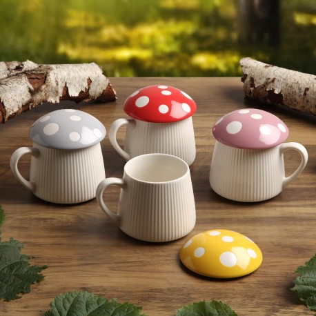 GREY MUSHROOM LID CUP