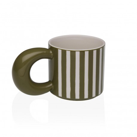 GREEN STRIPED MUG
