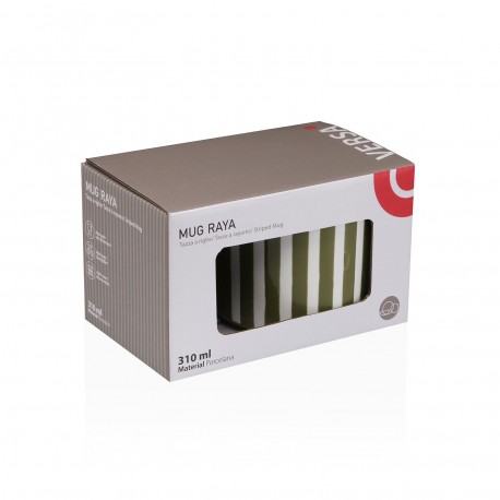 GREEN STRIPED MUG