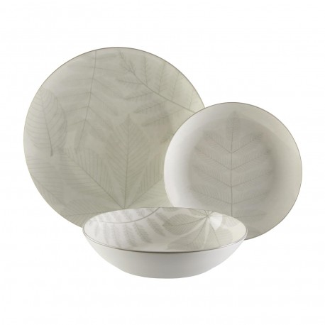 18-PIECE DINNER SET "AYLEN" LIGHT GREY