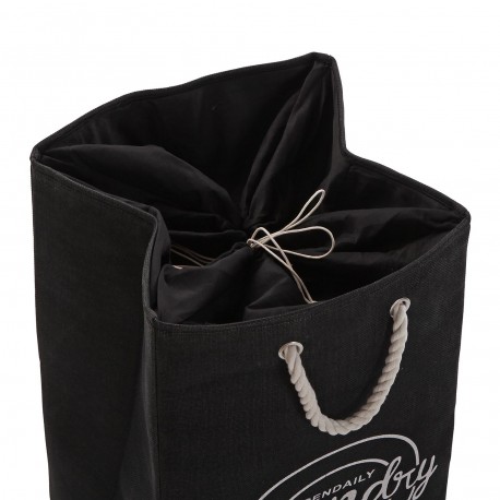 BLACK LAUNDRY HAMPER