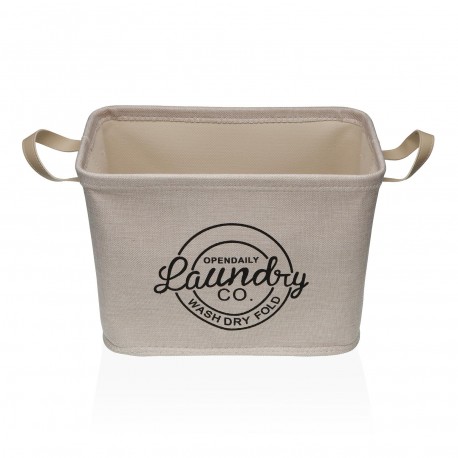 CREAM LAUNDRY BASKET
