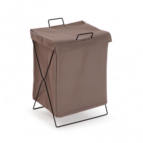 FOLDABLE BROWN LAUNDRY HAMPER
